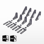 ARCHIVO DXF KIT DE HERRAMIENTAS PARA MESA DE SUJECION 20 PZS (plancha 1/4 o 6mm)