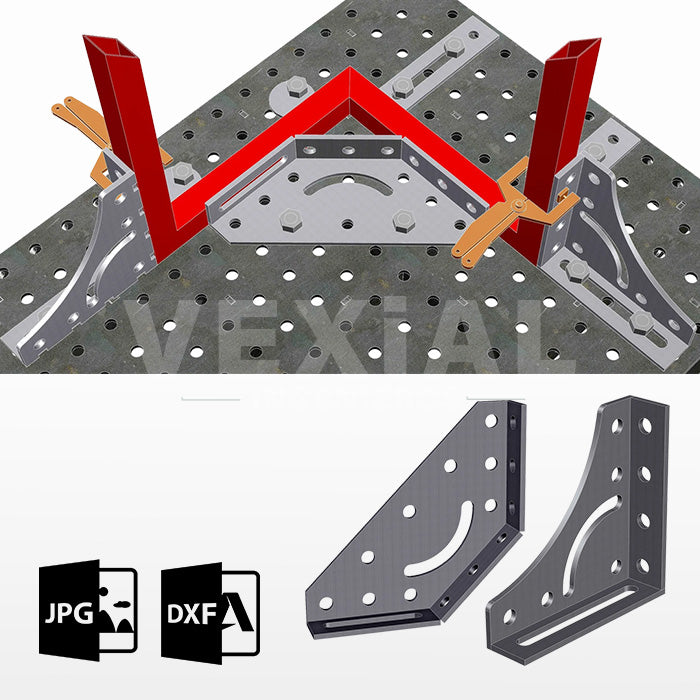 ARCHIVO DXF KIT DE HERRAMIENTAS PARA MESA DE SUJECION 20 PZS (plancha 1/4 o 6mm)