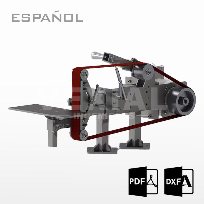 PLANOS PARA FABRICAR LIJADORA DE CORREA - INCLINACIÓN 90°