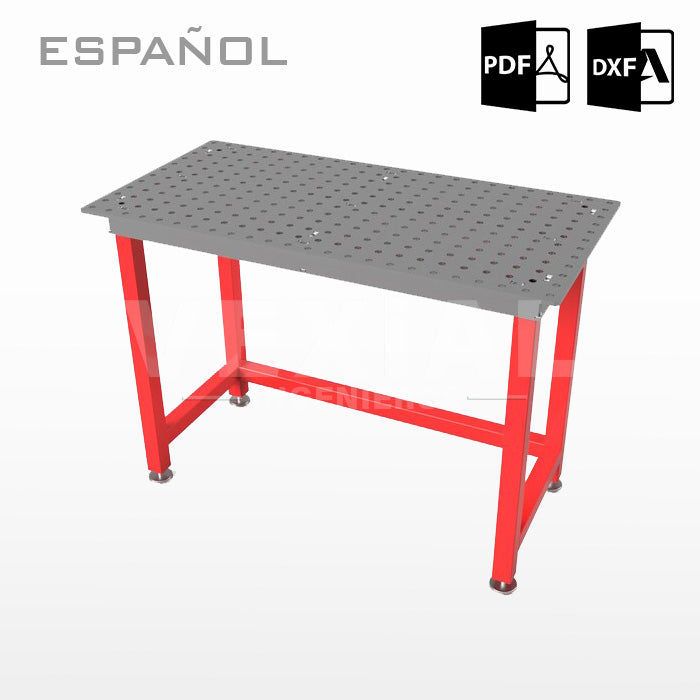 PLANOS PARA MESA BASICA DE SOLDADURA - 600x1200x10mm