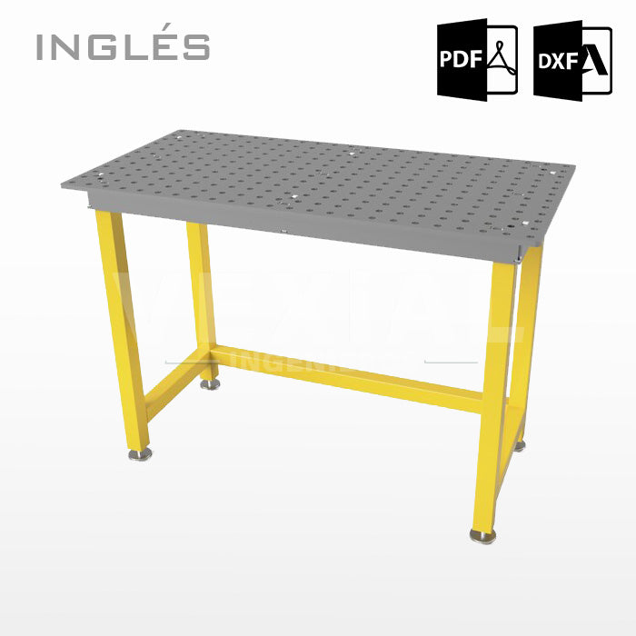 PLANOS PARA MESA BASICA DE SOLDADURA - 600x1200x12mm