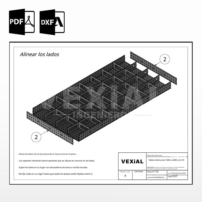 PLANOS PARA MESAS DE SUJECIÓN PARA SOLDADOR (plancha 6 mm)
