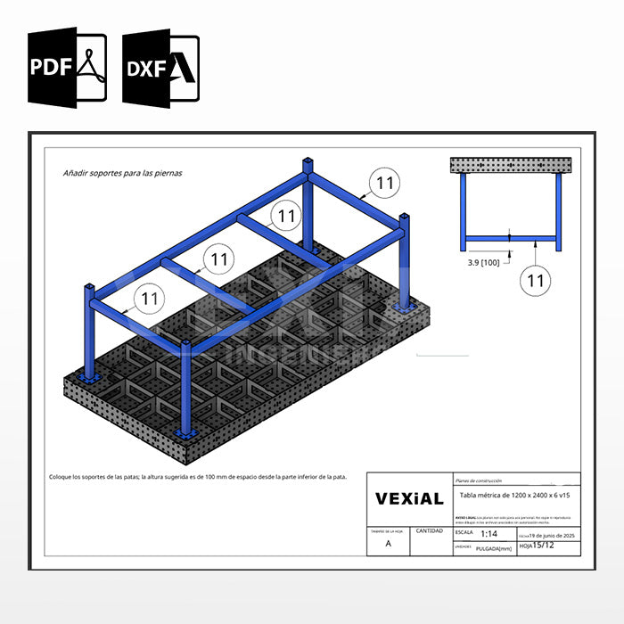 PLANOS PARA MESAS DE SUJECIÓN PARA SOLDADOR (plancha 6 mm)