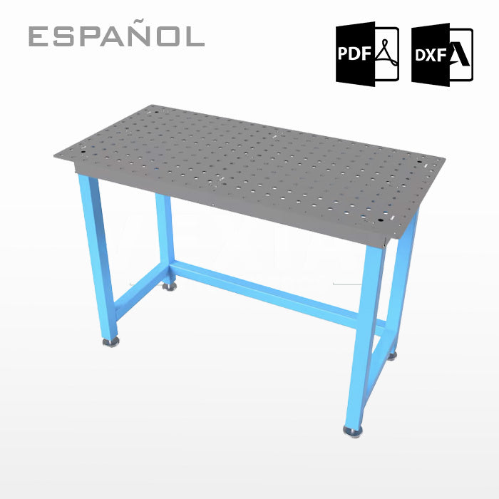 PLANOS PARA MESA BASICA DE SOLDADURA - 600x1200x6mm