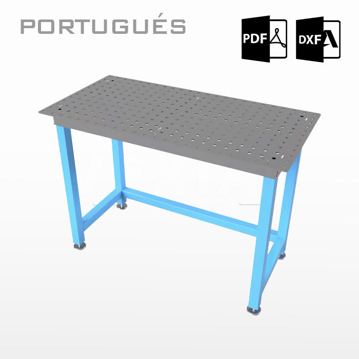 PLANOS PARA MESA BASICA DE SOLDADURA - 600x1200x6mm