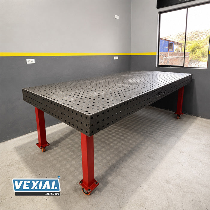 Mesa Industrial para Soldador - 2400x1200mm - Chapa 6mm (1/4")