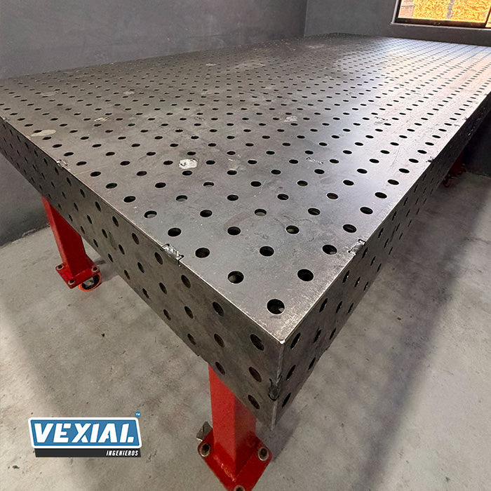 Mesa Industrial para Soldador - 2400x1200mm - Chapa 6mm (1/4")