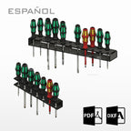 PLANOS PARA ORGANIZADOR DE PARED DE DESTORNILLADORES - 2 TAMAÑOS