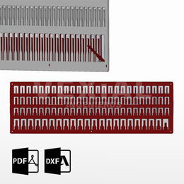 PLANOS PARA ORGANIZADOR DE DADOS (1040 x 330mm) - 97 ESPACIOS