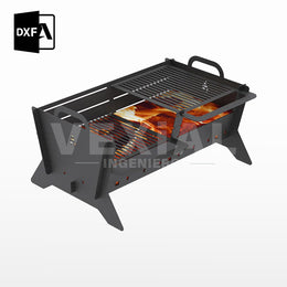 Planos Parrilla Portátil con Niveles (696 x 478 x 357(h)mm)