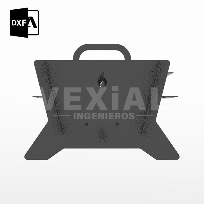 ARCHIVOS DXF PARA PARRILLA PEGLABLE (696 x 478 x 357(h)mm) - MALETIN