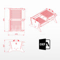 ARCHIVOS DXF PARA PARRILLA PEGLABLE (696 x 478 x 357(h)mm) - MALETIN