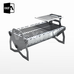 Planos Parrilla Portátil con Niveles (558x328x320(h)+100(h)mm)