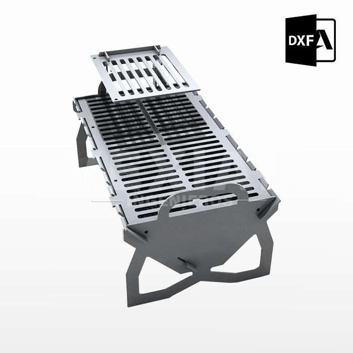 ARCHIVOS DXF PARA PARRILLA PLEGABLE (558x328x320(h)mm) - MALETIN