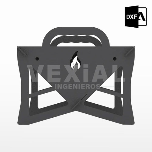 ARCHIVOS DXF PARA PARRILLA PORTATIL (309x300x250(h)mm) - MALETIN