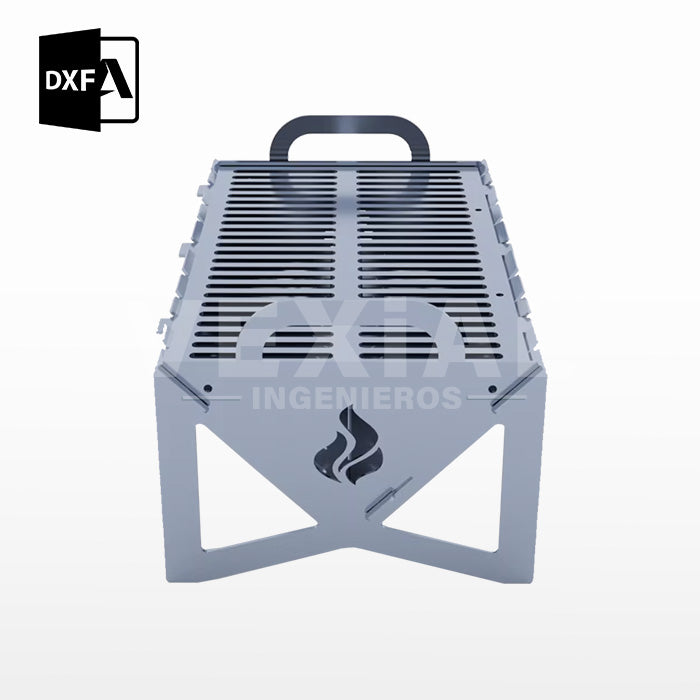 ARCHIVOS DXF PARA PARRILLA PORTATIL (505x299x250(h)mm) - MALETIN