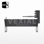 ARCHIVOS DXF PARA PARRILLA PORTATIL (520x320x203+142(h)mm) - MALETIN
