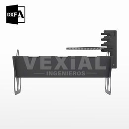 Planos Parrilla Portátil con Niveles (520x320x203+142(h)mm)