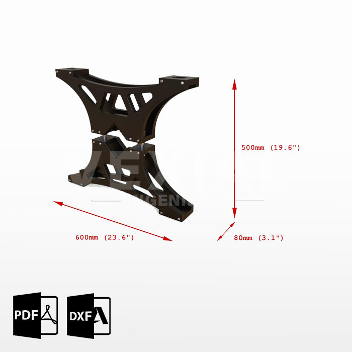 PLANOS PARA MESA INDUSTRIAL 500mm (alt) x 600mm(an)