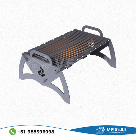 ARCHIVOS DXF PARA BRASERO PORTATIL (505x414x250(h)mm) - MALETIN