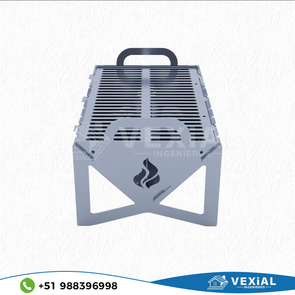ARCHIVOS DXF PARA PARRILLA PORTATIL (505x299x250(h)mm) - MALETIN