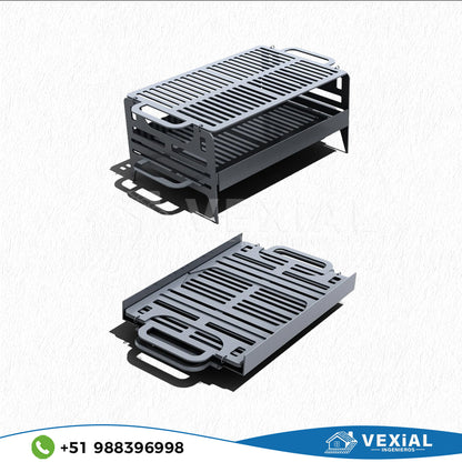 ARCHIVOS DXF PARA PARRILLA PORTATIL (580x330x240(h)mm)- MALETIN