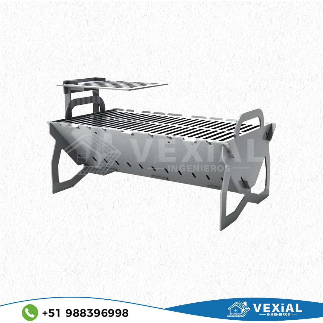 ARCHIVOS DXF PARA PARRILLA PLEGABLE (558x328x320(h)mm) - MALETIN