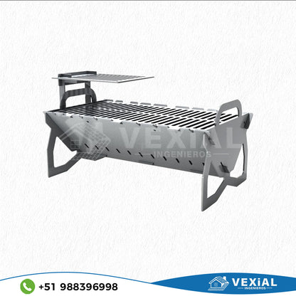 ARCHIVOS DXF PARA PARRILLA PLEGABLE (558x328x320(h)mm) - MALETIN