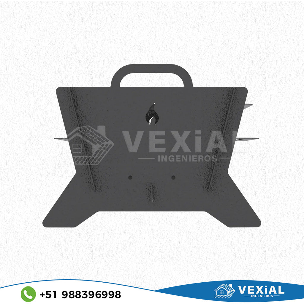 ARCHIVOS DXF PARA PARRILLA PEGLABLE (696 x 478 x 357(h)mm) - MALETIN