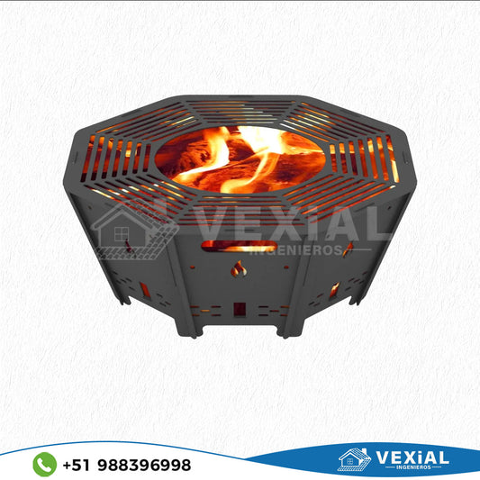 ARCHIVOS DXF PARA PARRILLA OCTAGONAL PEGLABLE (630x630x253(h)mm) - MALETIN