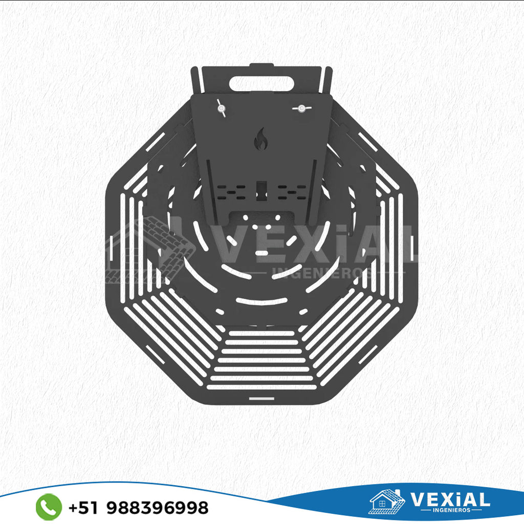 ARCHIVOS DXF PARA PARRILLA OCTAGONAL PEGLABLE (630x630x253(h)mm) - MALETIN