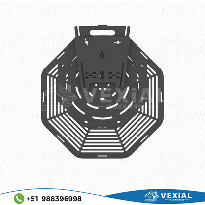 ARCHIVOS DXF PARA PARRILLA OCTAGONAL PEGLABLE (630x630x253(h)mm) - MALETIN