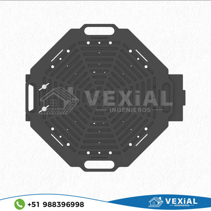 ARCHIVOS DXF PARA PARRILLA EXAGONAL PLEGABLE (469x469x508(h)mm) - MALETIN