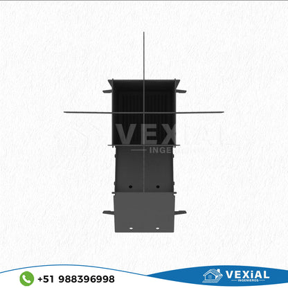 ARCHIVOS DXF PARA PARRILLA BASE COHETE ((465 x 459 x 465(h)) - MALETIN