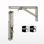PLANOS PARA SOPORTE PLEGABLE DE ESTANTE 12" (300mm)