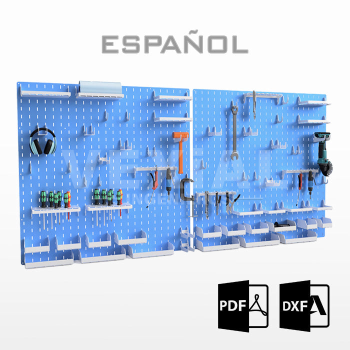 PLANOS PARA ORGANIZADOR DE HERRAMIENTAS SLOTWALL/PEGBOARD (1200x1200) (1200x600)