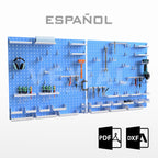 PLANOS PARA ORGANIZADOR DE HERRAMIENTAS SLOTWALL/PEGBOARD (1200x1200) (1200x600)