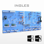 PLANOS PARA ORGANIZADOR DE HERRAMIENTAS SLOTWALL/PEGBOARD (1200x1200) (1200x600)