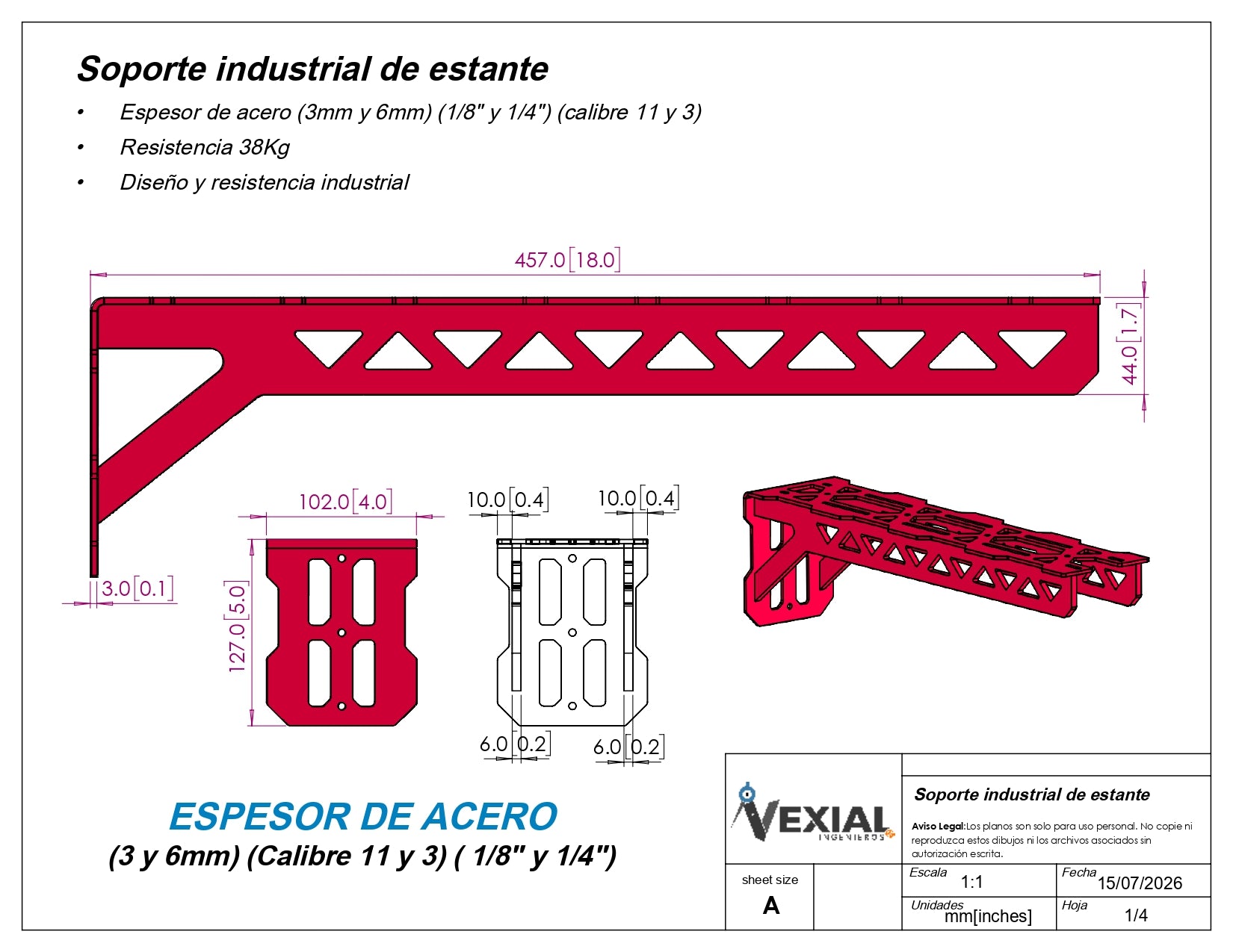 Soporte Industrial de Estante
