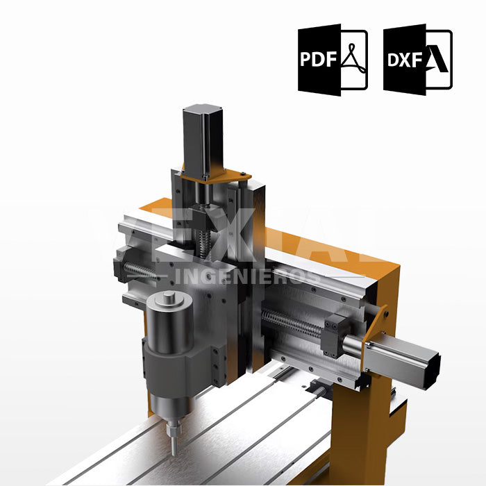 PLANOS FRESADORA CNC DE METAL - AREA DE TRABAJO (800×350×200mm)