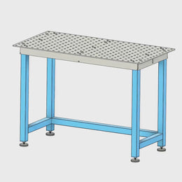 Planos para Mesa Básica de Soldadura - 1200 x 600 mm - Acero de 6mm o 1/4"