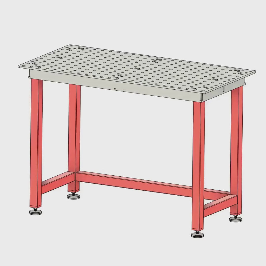 PLANOS PARA MESA BASICA DE SOLDADURA - 600x1200x10mm